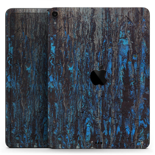 Abstract Wet Paint Dark Blues v2 - Full Body Skin Decal for the Apple
