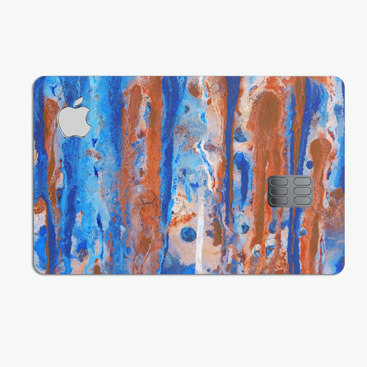 Abstract Wet Paint Rustic Blue - Premium Protective Decal Skin-Kit for