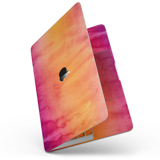 Dark Orange Absorbed Watercolor Texture - 13" MacBook Pro without