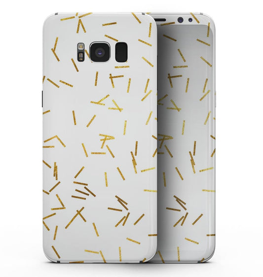 Golden Scattered Candy Sticks - Samsung Galaxy S8 Full-Body Skin Kit