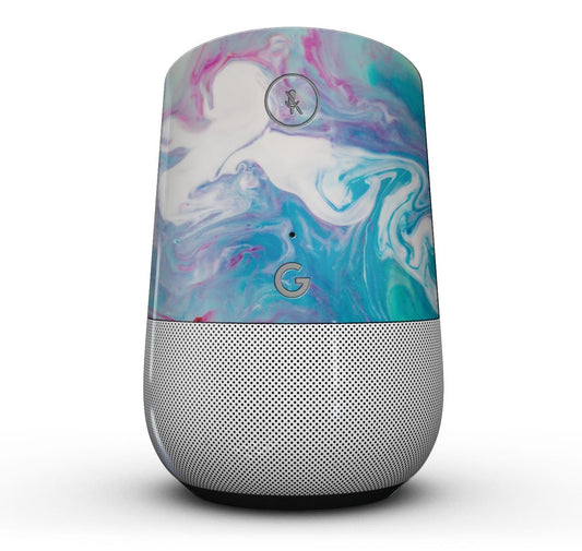 Marbleized Blue Paradise V45 - Full-Body Skin Kit for the Google Home