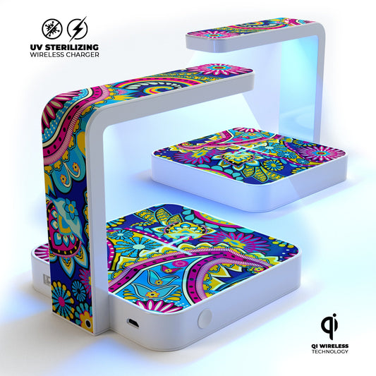 Popping Paisley UV Germicidal Sanitizing Sterilizing Wireless Smart