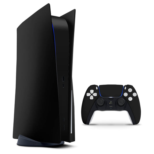 Solid State Black - Full Body Skin Decal Wrap Kit for Sony Playstation