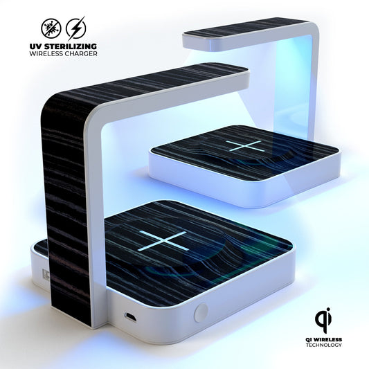 Black Wood Texture UV Germicidal Sanitizing Sterilizing Wireless Smart