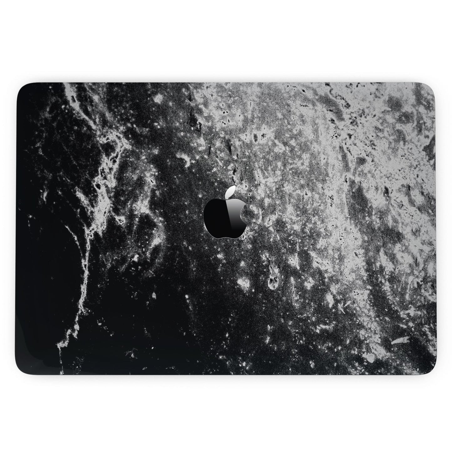 Black and White Grungy Marble Surface - 13" MacBook Pro without Touch