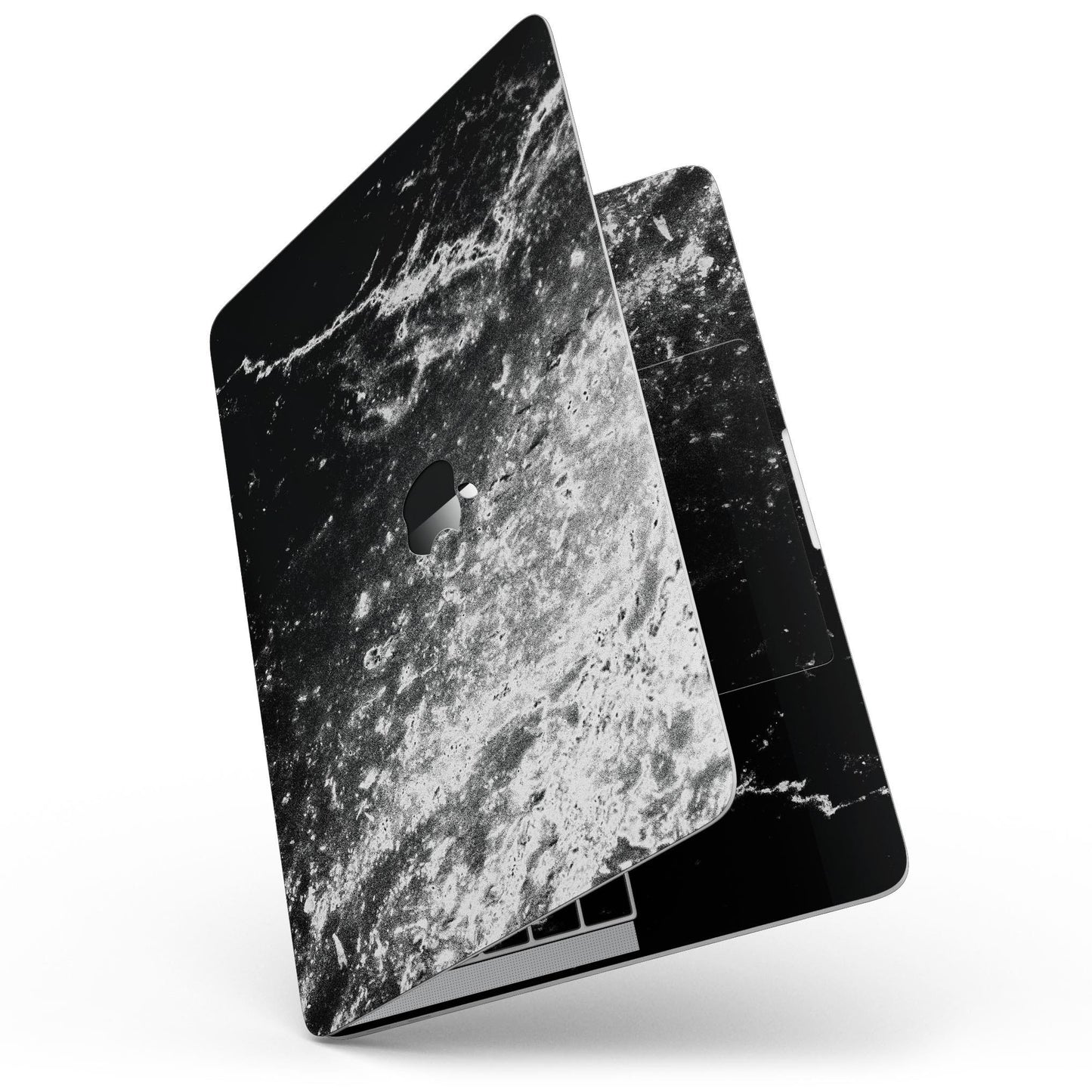 Black and White Grungy Marble Surface - 13" MacBook Pro without Touch