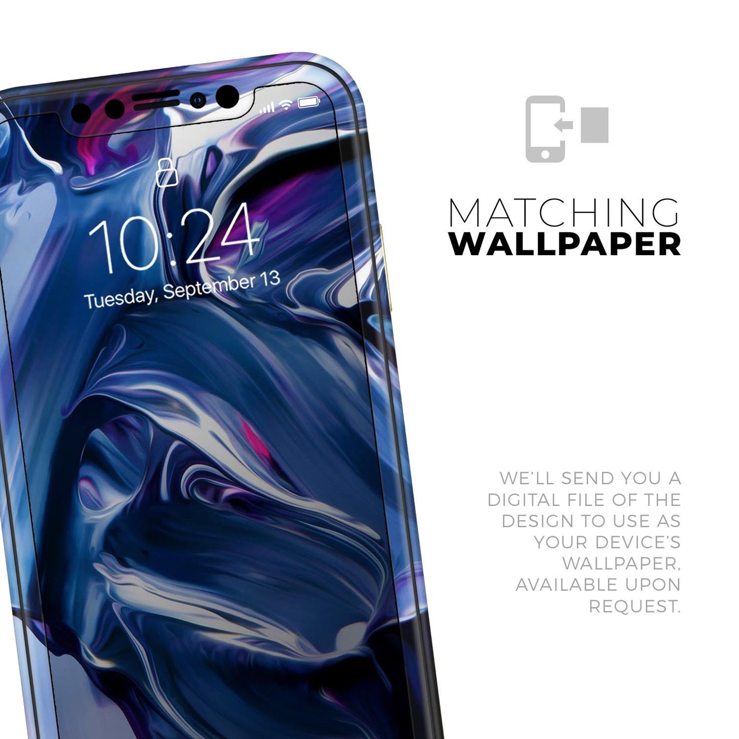Blurred Abstract Flow V37 - Skin-Kit compatible with the Apple iPhone
