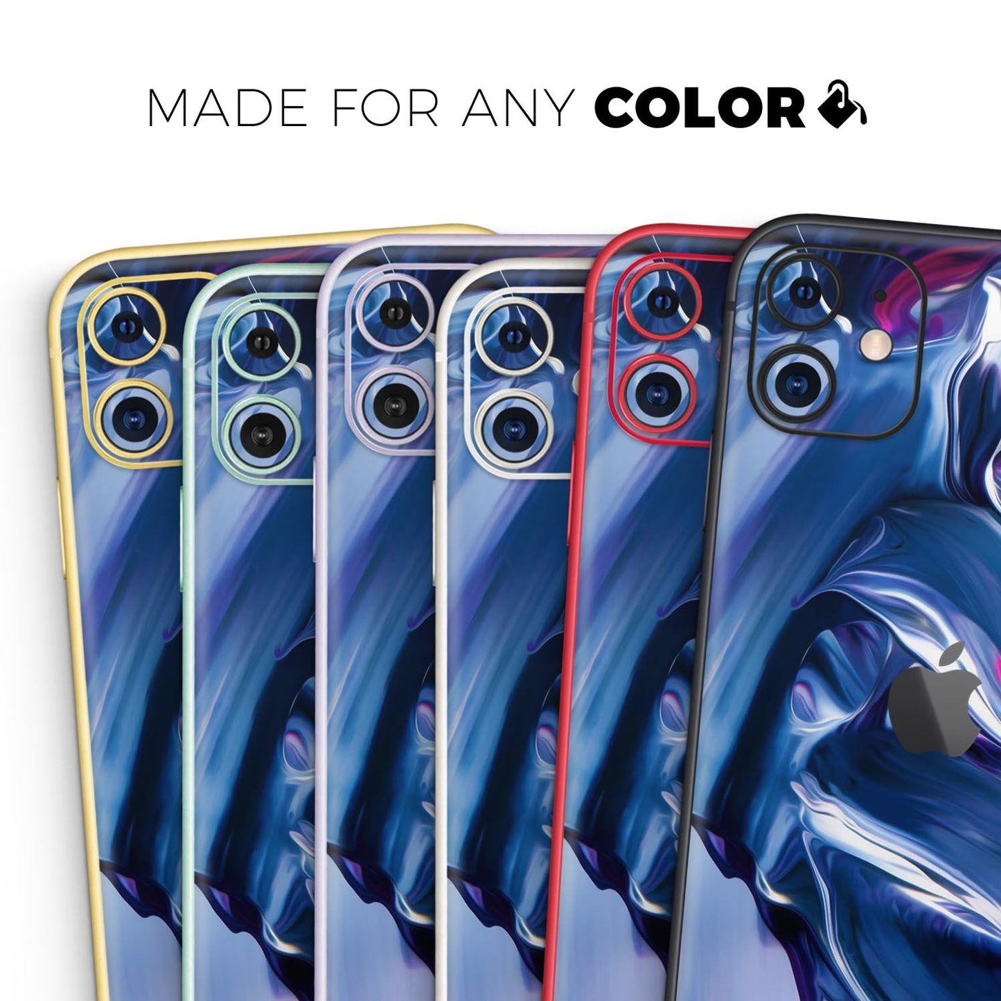 Blurred Abstract Flow V37 - Skin-Kit compatible with the Apple iPhone