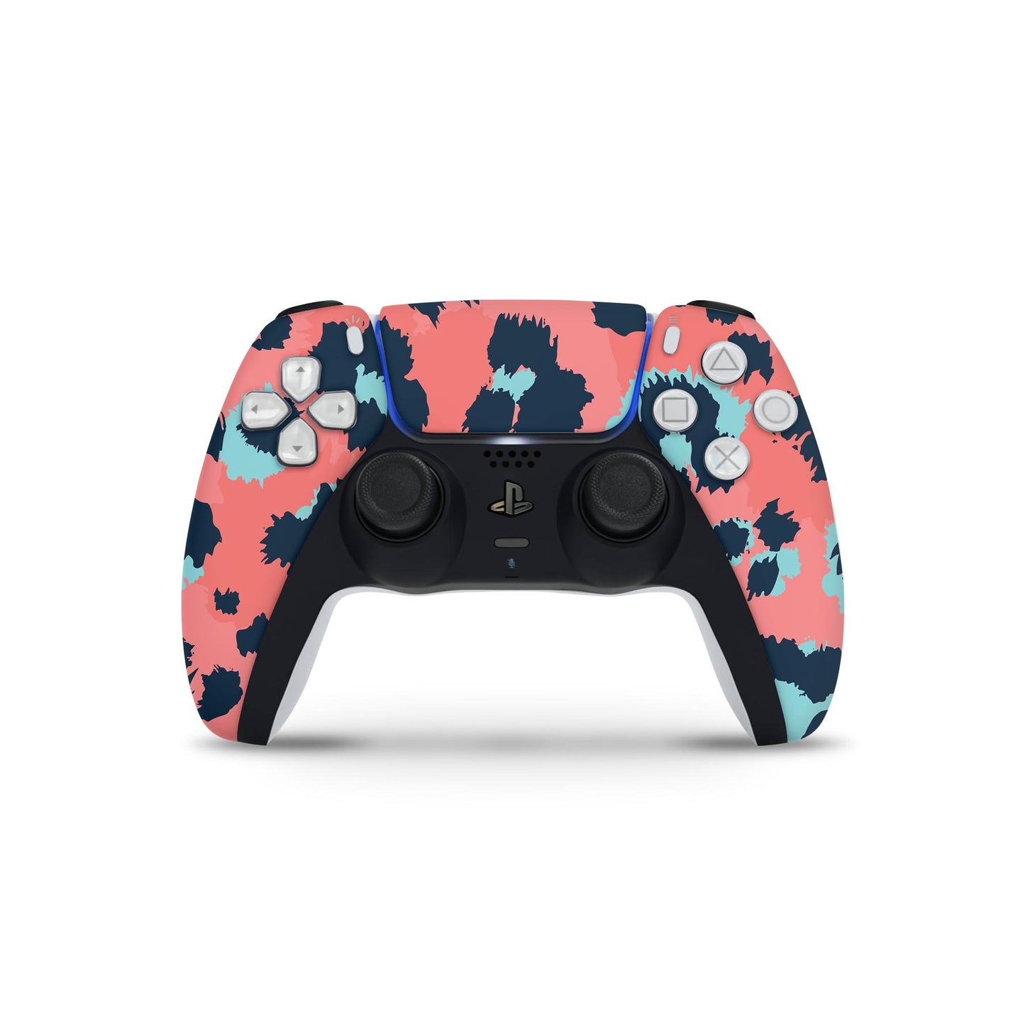 Leopard Coral and Teal V23 - Full Body Skin Decal Wrap Kit for Sony