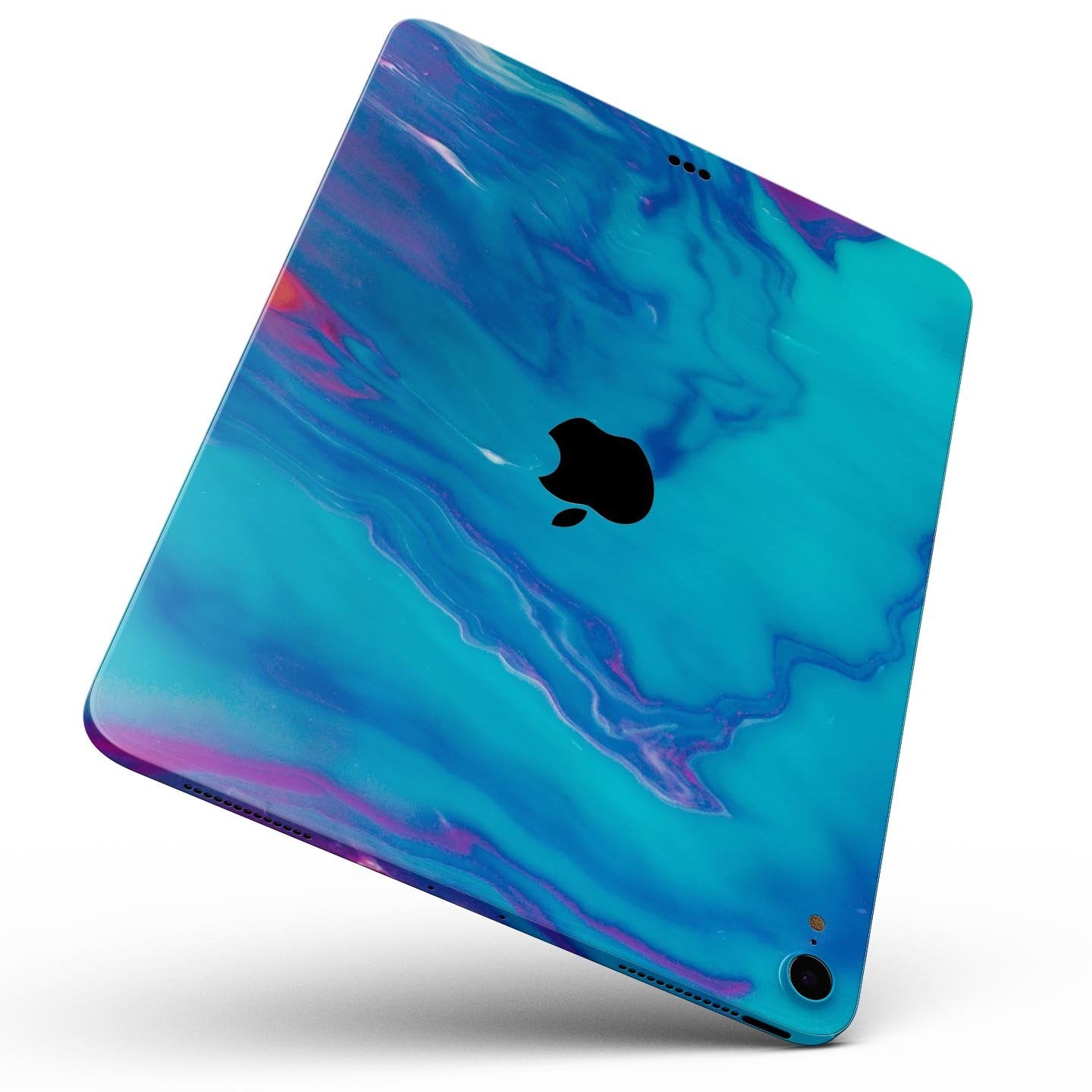 Marbleized Ocean Blue - Full Body Skin Decal for the Apple iPad Pro