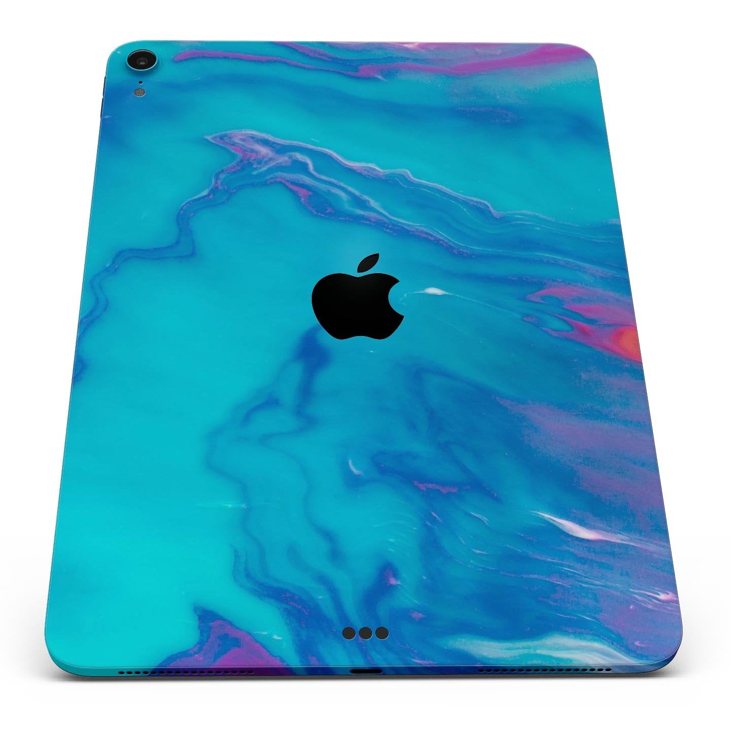 Marbleized Ocean Blue - Full Body Skin Decal for the Apple iPad Pro