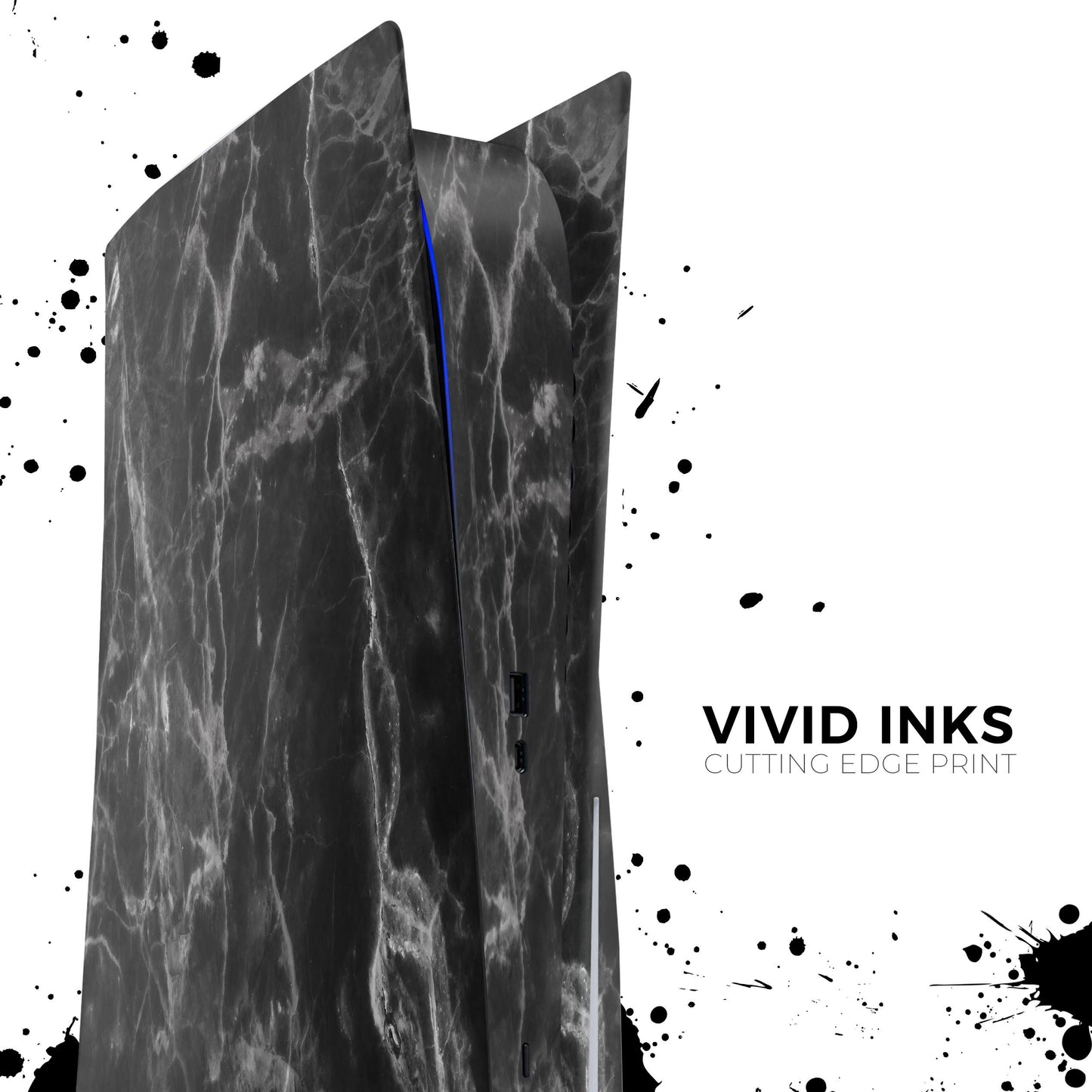 Smooth Black Marble - Full Body Skin Decal Wrap Kit for Sony