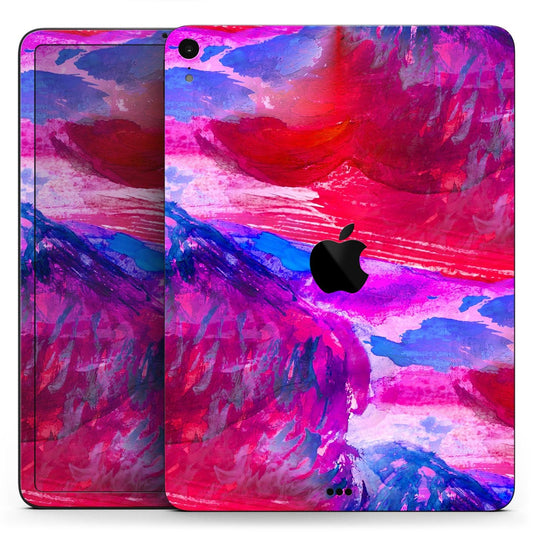 Splatter Blue and Red Oil - Full Body Skin Decal for the Apple iPad