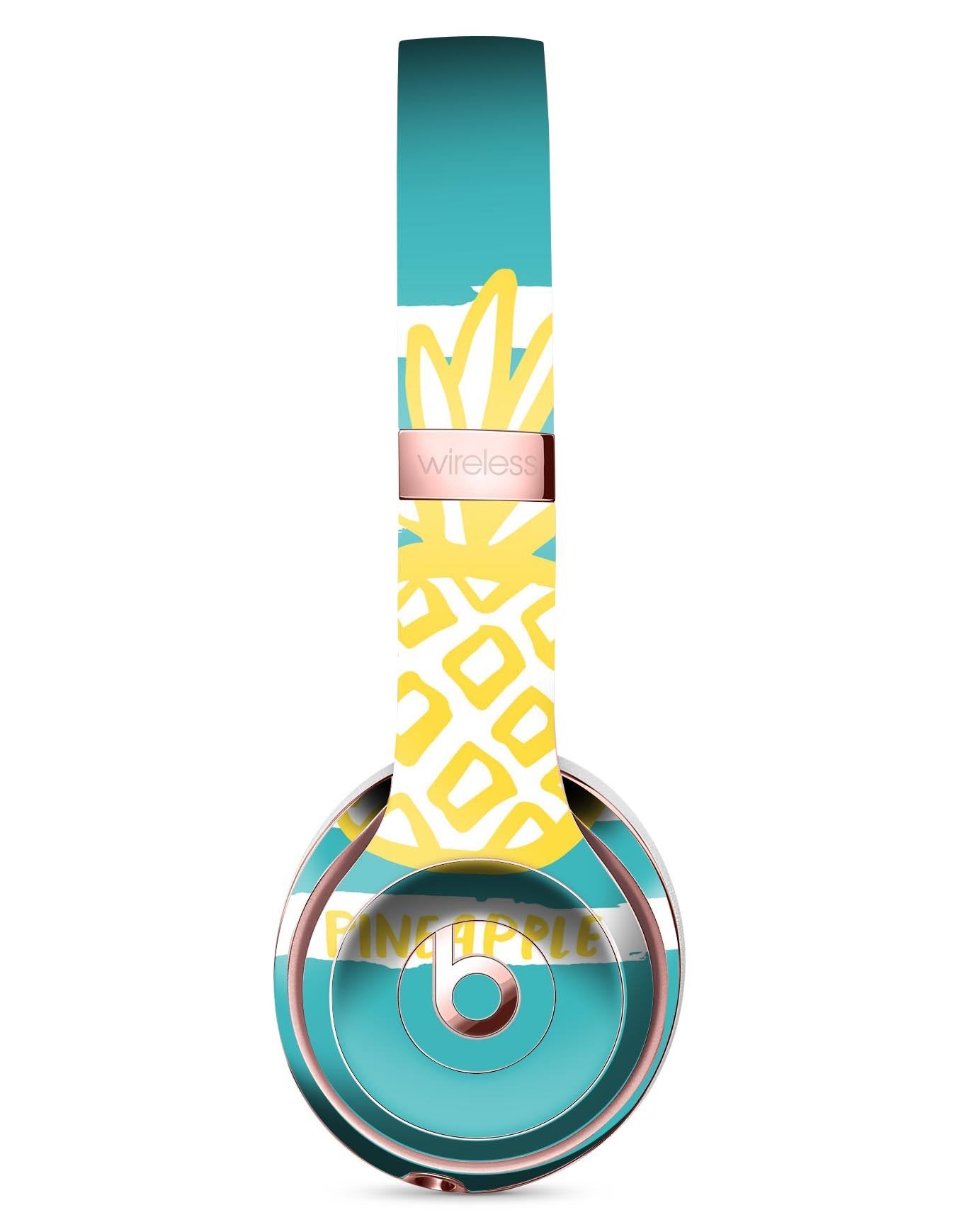 Striped Mint and Gold Pineapple Full-Body Skin Kit for the Beats by