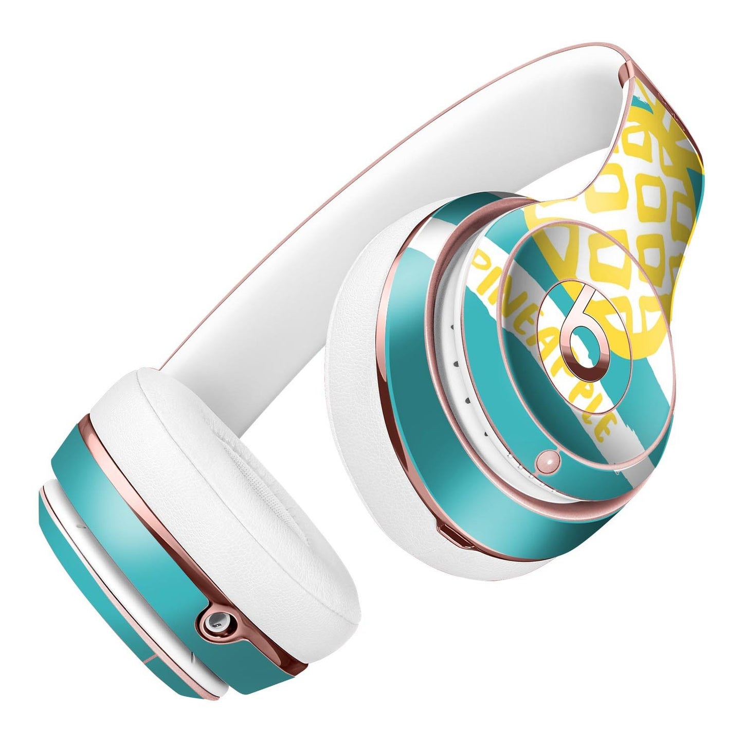 Striped Mint and Gold Pineapple Full-Body Skin Kit for the Beats by